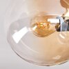 Gastor ceiling light, globe light 42 cm gold, black, 3-light sources