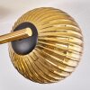 Koyoto ceiling light, globe light 30 cm gold, black, 3-light sources