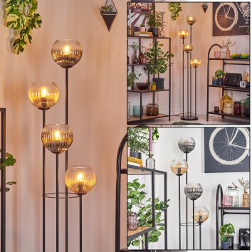 Koyoto floor lamp 30 cm Amber, clear, Smoke-coloured, 4-light sources
