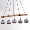 Ripoll hanging light, globe light, pendant light Ecru, black, 5-light sources