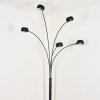Nikkala floor lamp marble, black, 5-light sources