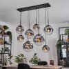 Gastor hanging light, globe light, pendant light clear, Smoke-coloured, 8-light sources