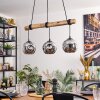 Ripoll hanging light, globe light, pendant light Ecru, black, 3-light sources