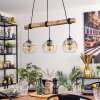 Ripoll hanging light, globe light, pendant light Ecru, black, 3-light sources