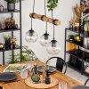 Ripoll hanging light, globe light, pendant light Ecru, black, 3-light sources
