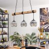 Ripoll hanging light, globe light, pendant light Ecru, black, 3-light sources