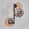 Chehalis globe light, wall light Amber, Smoke-coloured, 3-light sources