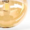 Chehalis ceiling light, globe light Amber, 3-light sources