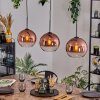 Koyoto hanging light, globe light, pendant light black, 3-light sources