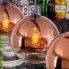 Koyoto hanging light, globe light, pendant light clear, coppery, 4-light sources