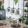 Apedo hanging light, pendant light clear, Smoke-coloured, 3-light sources