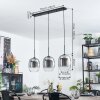 Apedo hanging light, pendant light clear, Smoke-coloured, 3-light sources