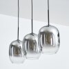 Apedo hanging light, pendant light clear, Smoke-coloured, 3-light sources
