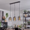 Apedo hanging light, pendant light clear, Smoke-coloured, 3-light sources