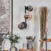 Chehalis globe light, wall light 23 cm Amber, Smoke-coloured, 3-light sources