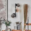 Chehalis globe light, wall light 23 cm Amber, Smoke-coloured, 3-light sources