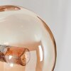 Chehalis globe light, wall light 23 cm Amber, Smoke-coloured, 3-light sources