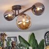 Chehalis ceiling light, globe light 23 cm Amber, Smoke-coloured, 3-light sources