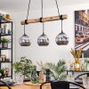 Ripoll hanging light, globe light, pendant light Ecru, black, 3-light sources