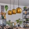 Koyoto hanging light, globe light, pendant light black, 3-light sources