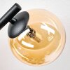 Chehalis ceiling light, globe light 23 cm Amber, Smoke-coloured, 3-light sources