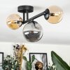 Chehalis ceiling light, globe light 23 cm Amber, Smoke-coloured, 3-light sources