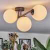 Chehalis ceiling light, globe light white, 3-light sources