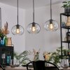 Apedo hanging light, globe light, pendant light clear, 3-light sources