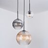 Koyoto hanging light, globe light, pendant light black, 3-light sources