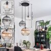 Koyoto hanging light, globe light, pendant light 30 cm black, 3-light sources