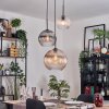 Koyoto hanging light, globe light, pendant light 30 cm black, 3-light sources