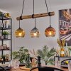 Ripoll hanging light, globe light, pendant light Ecru, black, 3-light sources