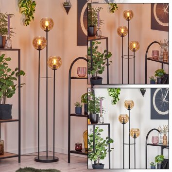 Koyoto floor lamp black, 3-light sources