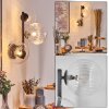 Chehalis globe light, wall light 33 cm clear, 3-light sources