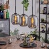 Apedo hanging light, pendant light Smoke-coloured, 3-light sources