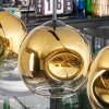 Ripoll hanging light, globe light, pendant light gold, clear, 3-light sources
