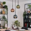 Koyoto hanging light, globe light, pendant light black, 3-light sources