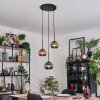 Koyoto hanging light, globe light, pendant light black, 3-light sources
