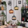 Koyoto hanging light, globe light, pendant light black, 3-light sources
