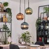 Koyoto hanging light, globe light, pendant light black, 3-light sources
