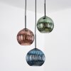 Koyoto hanging light, globe light, pendant light black, 3-light sources