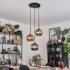 Koyoto hanging light, globe light, pendant light black, 3-light sources