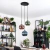 Koyoto hanging light, globe light, pendant light black, 3-light sources