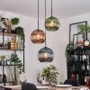 Koyoto hanging light, globe light, pendant light black, 3-light sources