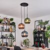 Koyoto hanging light, globe light, pendant light black, 3-light sources