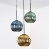 Koyoto hanging light, globe light, pendant light black, 3-light sources