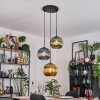 Koyoto hanging light, globe light, pendant light black, 3-light sources