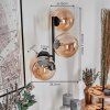 Chehalis globe light, wall light Amber, 3-light sources