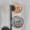 Chehalis globe light, wall light Amber, Smoke-coloured, 3-light sources