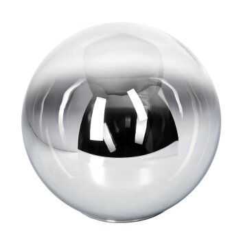 Gastor replacement glass, spare part 20 cm chrome, clear, Smoke-coloured